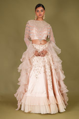 Embroidered Tasseled Lehenga Set3003 video